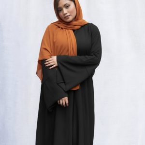 Crepe Abaya Dress - Black