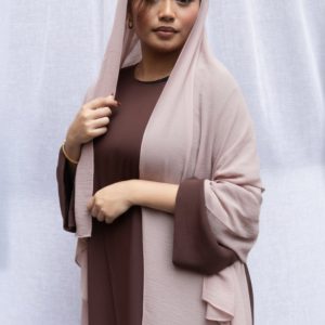 Dusty Pink Crepe Silk Shawl